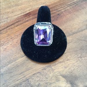 Amethyst sterling silver ring